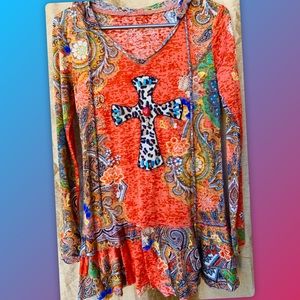 V Cristina Long Sleeve Shirt (Small)